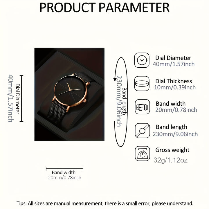 TIMESHIFT | Casual Watch & Jewelry Combo – Digital Quartz Set