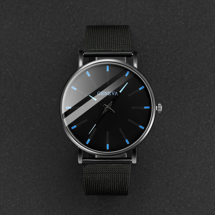 TIMERITE | 4-Piece Vintage Men’s Accessory Set – Quartz Watch & Jewelry